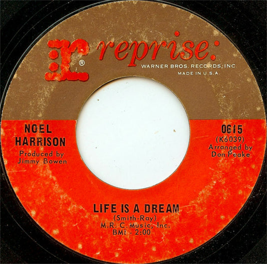 Noel Harrison : Life Is A Dream / Suzanne (7", Styrene)