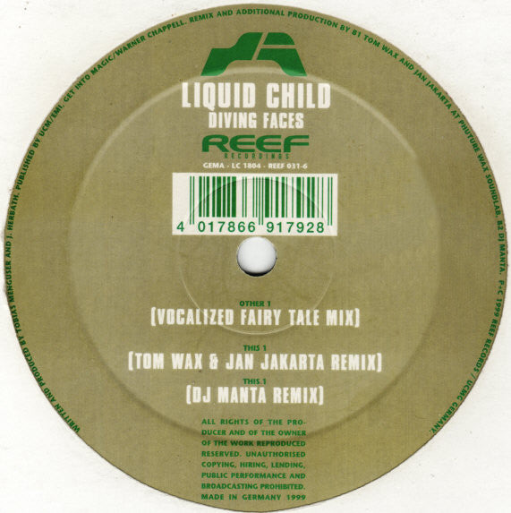 Liquid Child : Diving Faces (Remixes) (12")