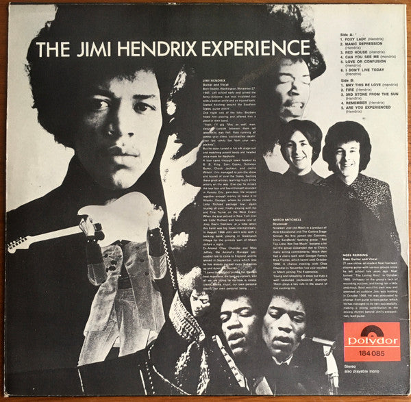 The Jimi Hendrix Experience - Are You Experienced (Vinyl LP)
