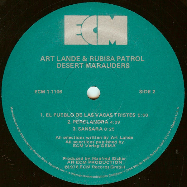 Art Lande And Rubisa Patrol : Desert Marauders (LP, Album)