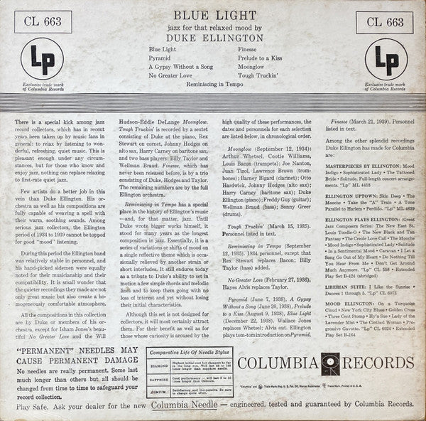Duke Ellington And His Orchestra : Blue Light (LP, Comp, Mono, Hol)