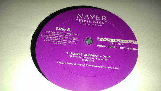 Nayer : First Kiss (12", Promo)