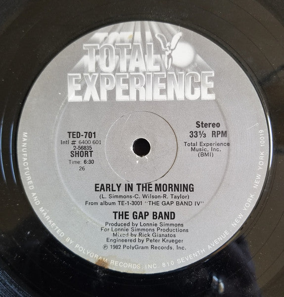 The Gap Band : Early In The Morning (12", PRC)
