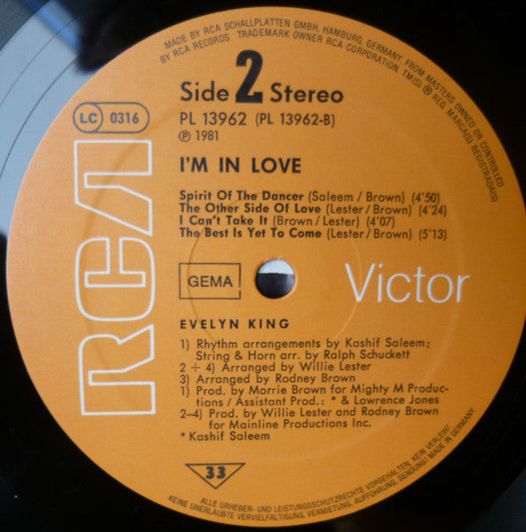 Evelyn King : I'm In Love (LP, Album)