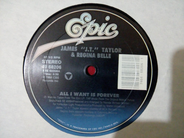 James "J.T." Taylor* & Regina Belle : All I Want Is Forever (12")