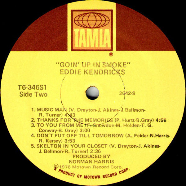 Eddie Kendricks : Goin' Up In Smoke (LP, Album, Mon)