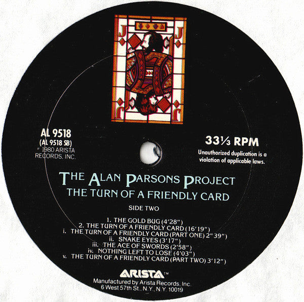 The Alan Parsons Project : The Turn Of A Friendly Card (LP, Album, Ter)