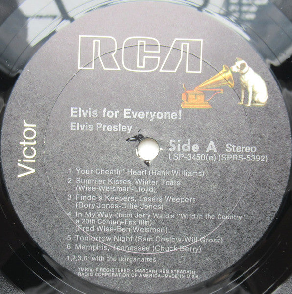 Elvis Presley : Elvis For Everyone! (LP, Album, RE)