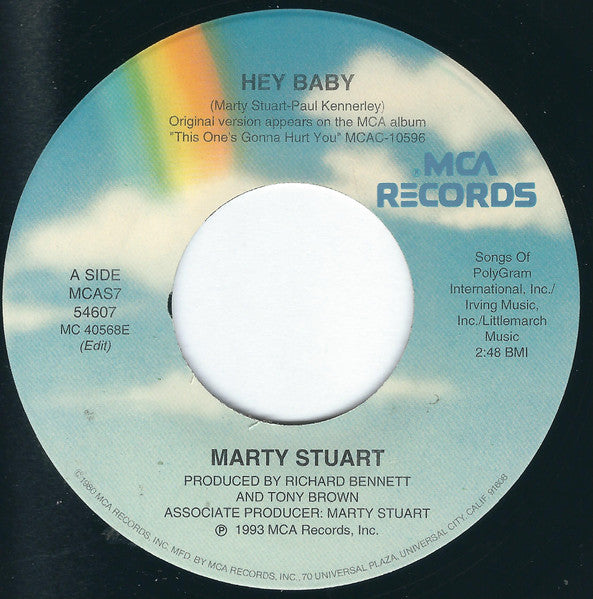 Marty Stuart : Hey Baby (7", Single)