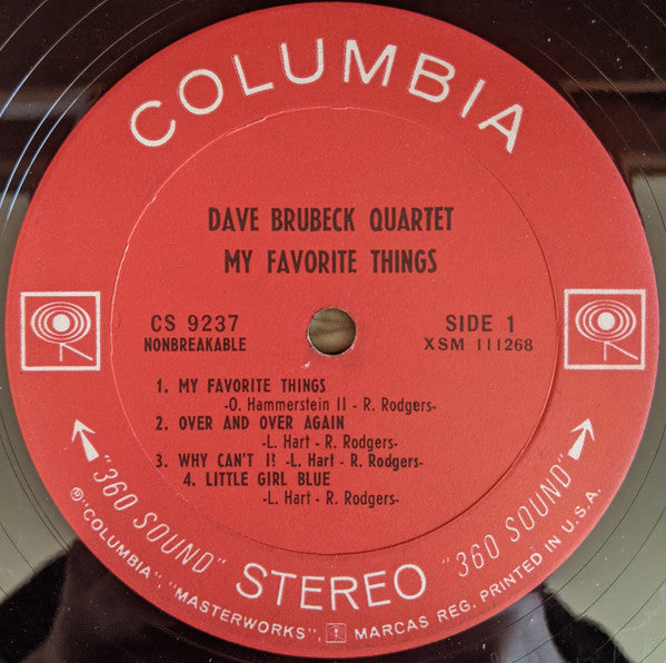Dave Brubeck Quartet* : My Favorite Things (LP, Album)
