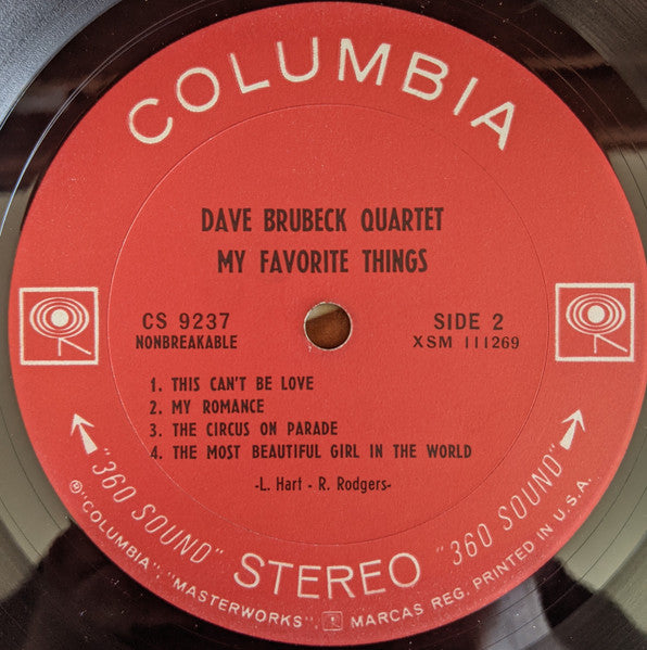 Dave Brubeck Quartet* : My Favorite Things (LP, Album)