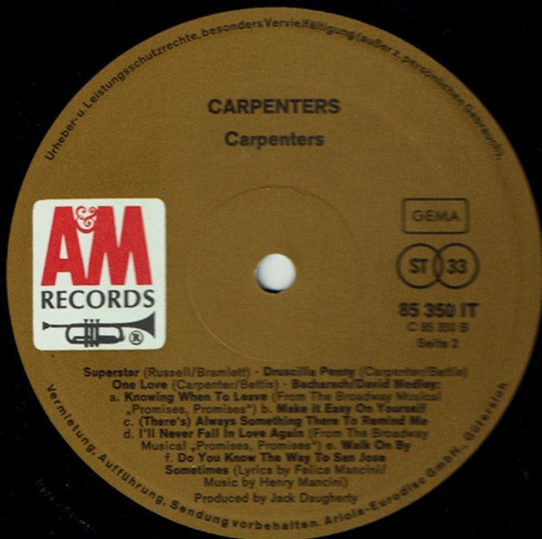 Carpenters : Carpenters (LP, Album)