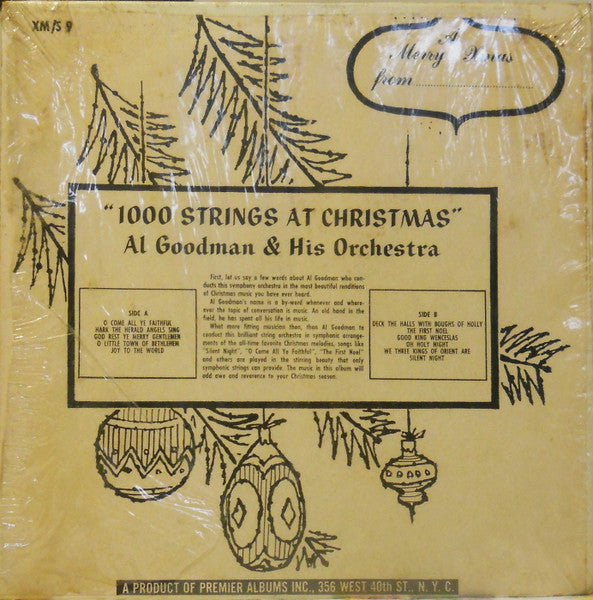 Al Goodman And His Orchestra : 1000 Strings At Christmas (LP, Album)