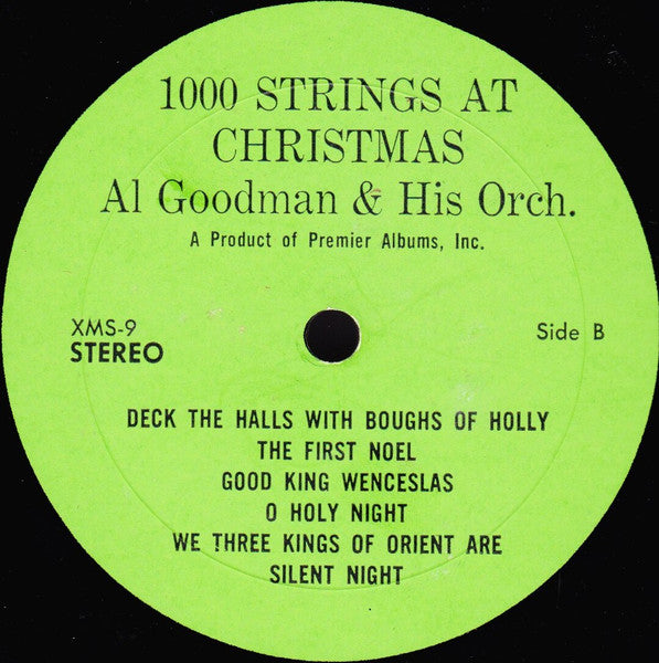 Al Goodman And His Orchestra : 1000 Strings At Christmas (LP, Album)