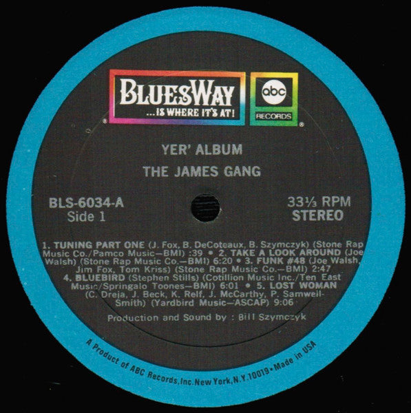 The James Gang* : Yer' Album (LP, Album, Gat)