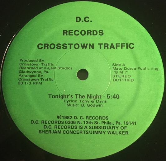 Crosstown Traffic (2) : Tonight's The Night / She's So Special (12", Single)