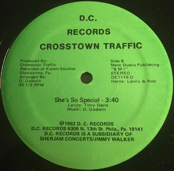 Crosstown Traffic (2) : Tonight's The Night / She's So Special (12", Single)
