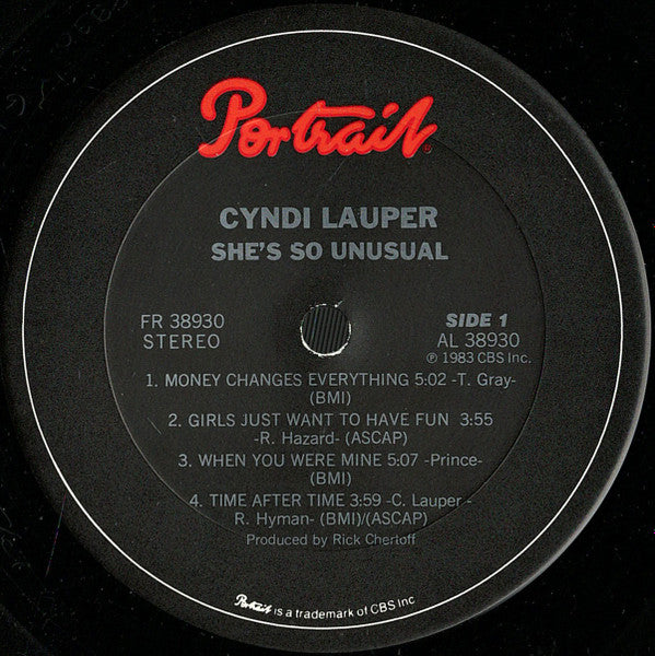 Cyndi Lauper : She's So Unusual (LP, Album, Car)