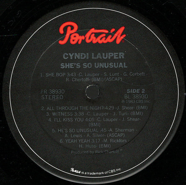 Cyndi Lauper : She's So Unusual (LP, Album, Car)