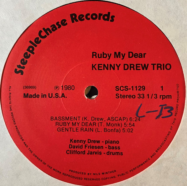 Kenny Drew Trio* : Ruby My Dear (LP, Album, RP)