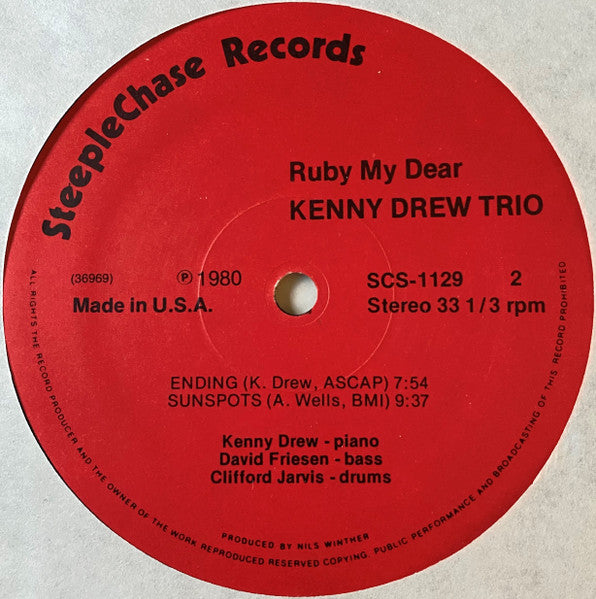Kenny Drew Trio* : Ruby My Dear (LP, Album, RP)