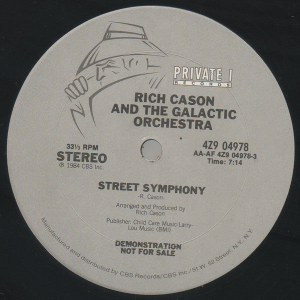 Rich Cason And The Galactic Orchestra : Street Symphony (12", Promo)