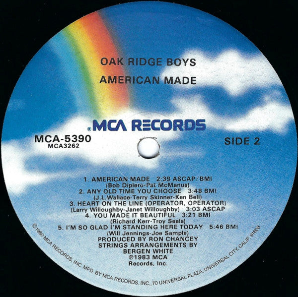 The Oak Ridge Boys : American Made (LP, Album, Glo)