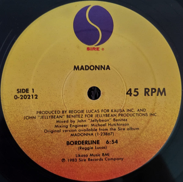 Madonna : Borderline (12", Maxi, SRC)