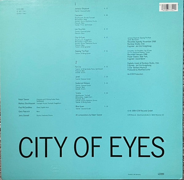 Ralph Towner : City Of Eyes (LP, Album)