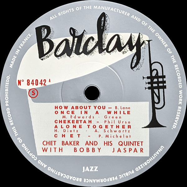 Chet Baker And His Quintet* With Bobby Jaspar : Chet Baker And His Quintet With Bobby Jaspar (LP, Album, Mono, Ltd, RE, RM, RP, 180)