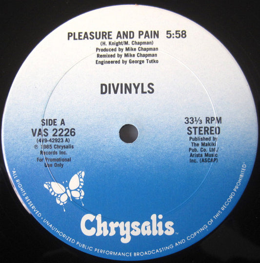 Divinyls : Pleasure And Pain (12", Promo, Pit)