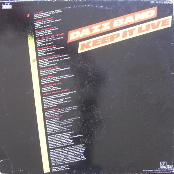 Dazz Band : Keep It Live (LP, Album)