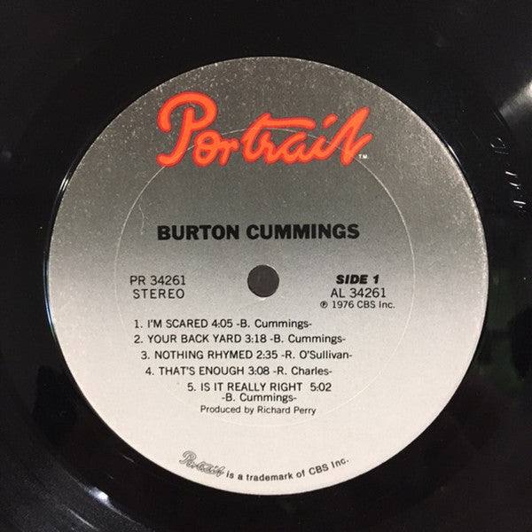 Burton Cummings : Burton Cummings (LP, Album, Pit)