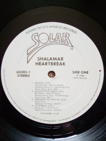 Shalamar : Heartbreak (LP, Album, AR )