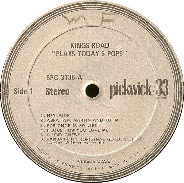Kings Road : Plays Today's Pops (LP)