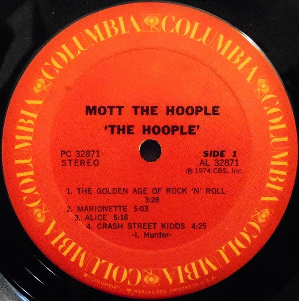 Mott The Hoople : The Hoople (LP, Album, TX )