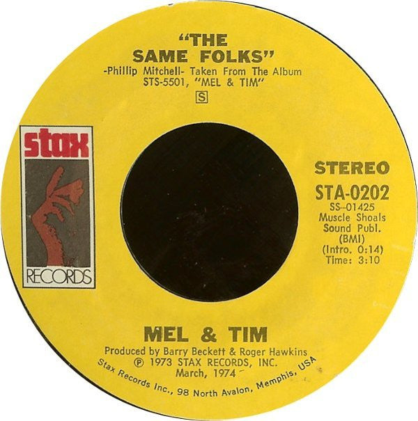 Mel & Tim : The Same Folks / It's Those Little Things That Count (7", San)