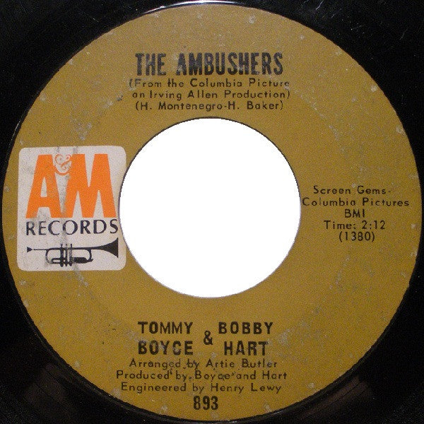 Tommy Boyce & Bobby Hart* : I Wonder What She's Doing Tonight? (7", Single, Pit)