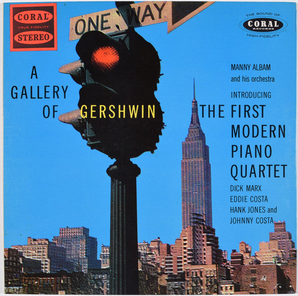 The First Modern Piano Quartet, Manny Albam And His Orchestra : A Gallery Of Gershwin (LP, Album, Glo)