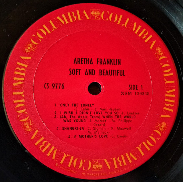 Aretha Franklin : Soft And Beautiful (LP, Album, RP)