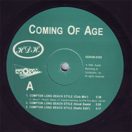 Coming Of Age : Compton Long Beach Style (12")