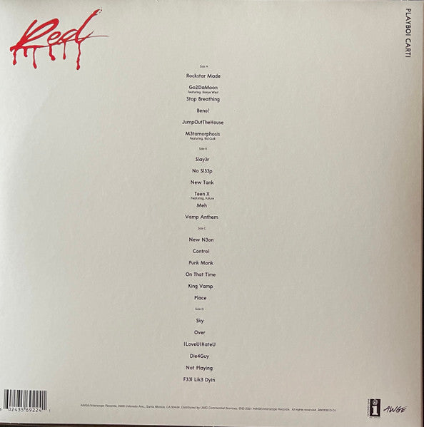 Playboi Carti : Whole Lotta Red (2xLP, Album)