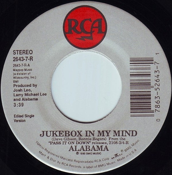Alabama : Jukebox In My Mind (7", Single)