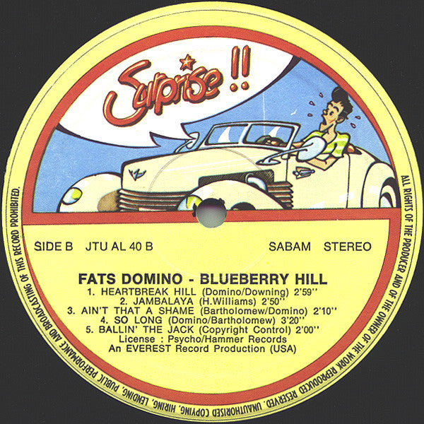 Fats Domino : Blueberry Hill (LP, Comp)