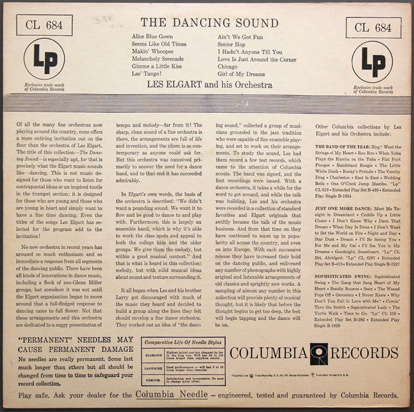 Les Elgart And His Orchestra : The Dancing Sound (LP, Album, Mono)
