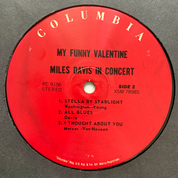 Miles Davis : My Funny Valentine (Miles Davis In Concert) (LP, Album, RE)