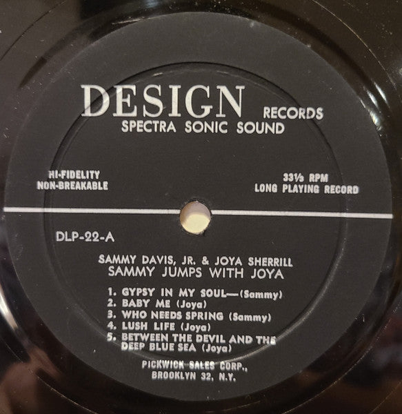 Sammy Davis Jr., Joya Sherrill : Sammy Jumps With Joya (LP, Album, Mono)