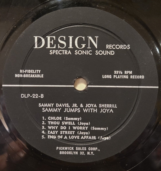 Sammy Davis Jr., Joya Sherrill : Sammy Jumps With Joya (LP, Album, Mono)