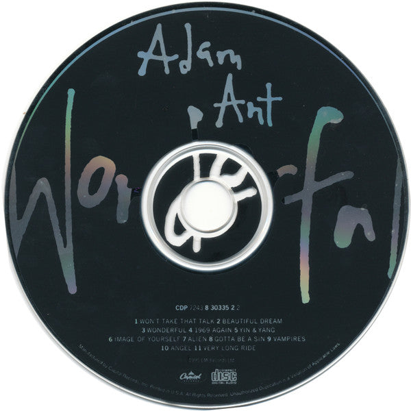 Adam Ant : Wonderful (CD, Album)