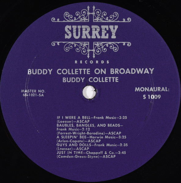 Buddy Collette : On Broadway (LP, Mono, RE)